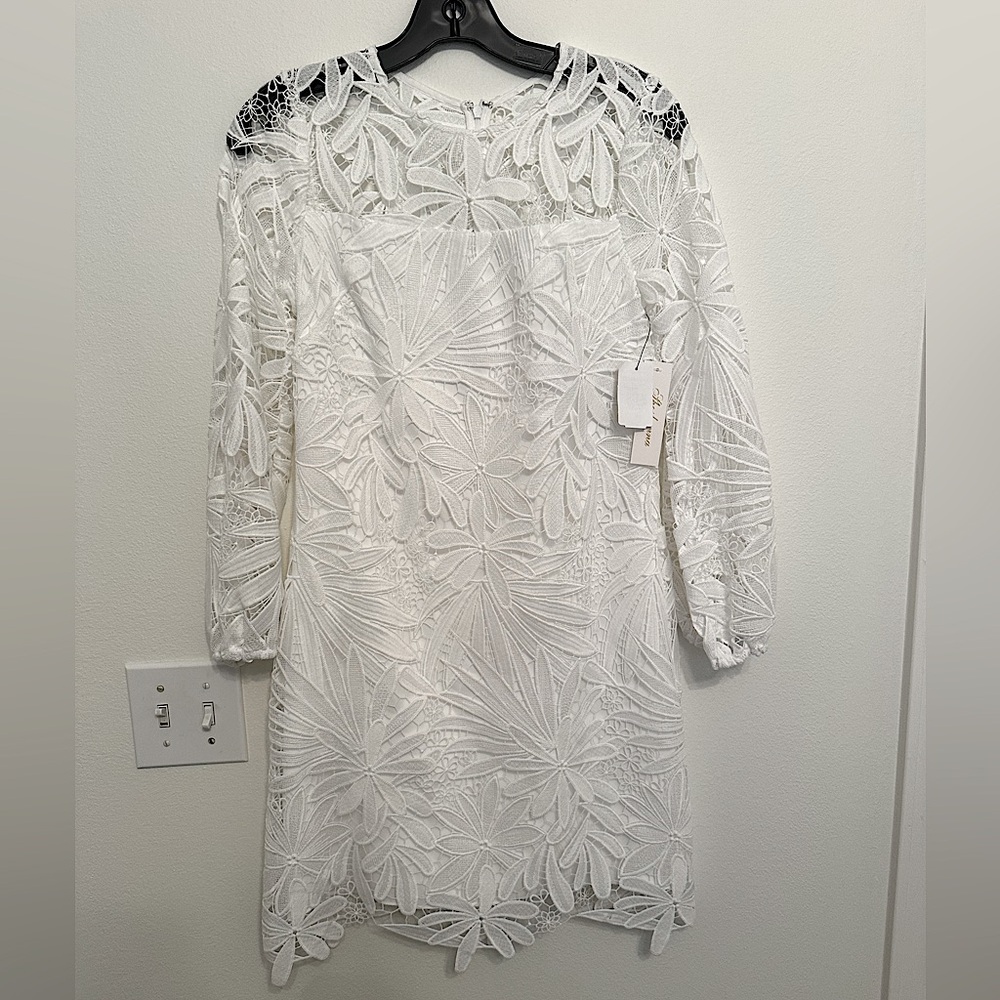 Shoshanna white lace mini dress. Size 0.
